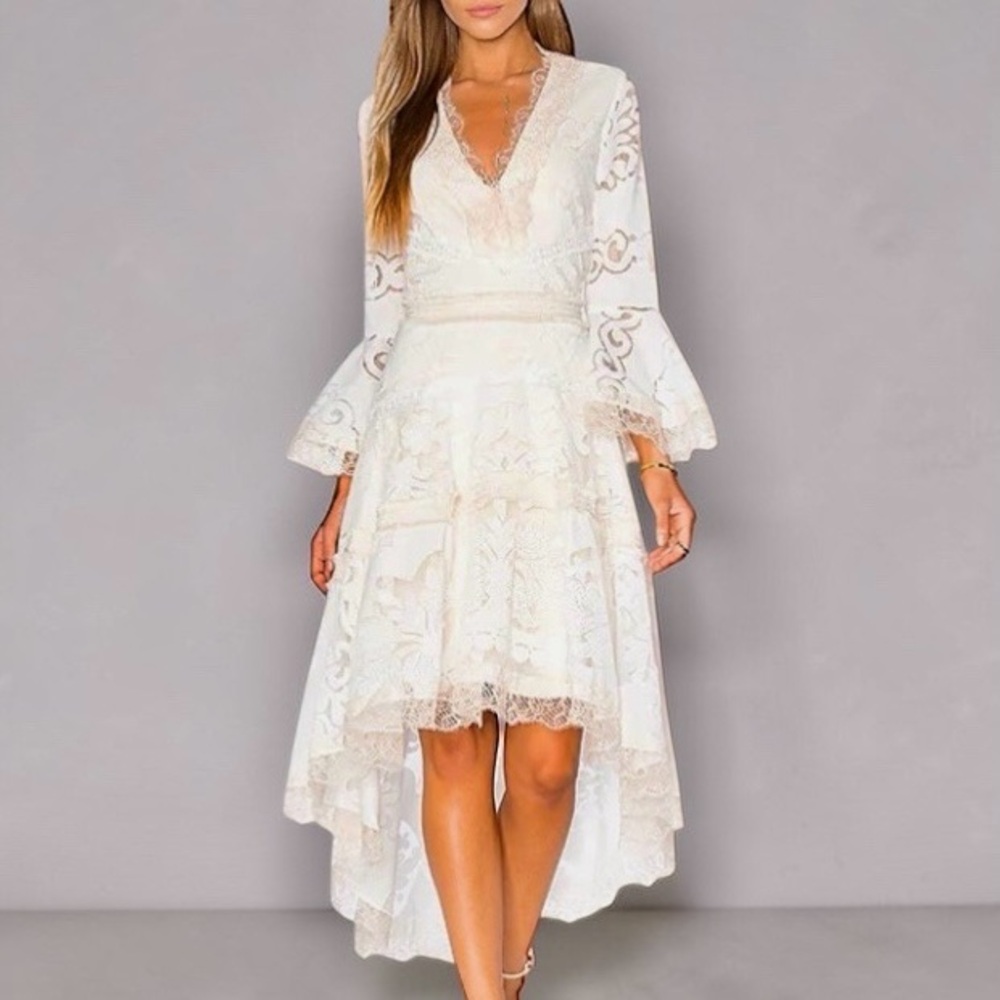 Alexis Ash High Low Pearl Dress Size S - XS